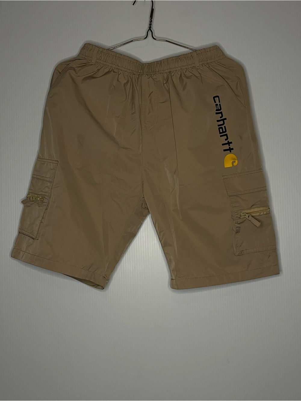 Carhartt Men's Tan Cargo Shorts with Logo